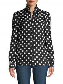 Carla Polka Dot Silk Blouse at Saks Fifth Avenue